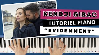 Kendji Girac  Evidemment  Piano tuto facile [upl. by Ardua]