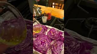 EASY 3INGREDIENT Roasted Red Cabbage is the PERFECT KETO SIDE  Keto Vegetable Recipe shorts [upl. by Kcarb]