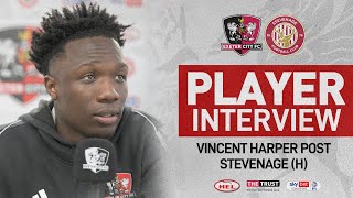 💬 Vincent Harper post Stevenage H  Exeter City Football Club [upl. by Noiramed]