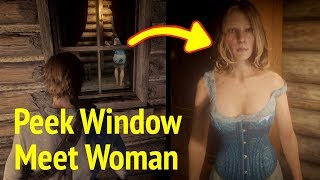 Peek Into Window and Meet Strawberry Lady in Red Dead Redemption 2 RDR2 [upl. by Debbi]