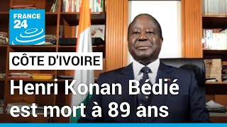 Lancien président de Côte dIvoire Henri Konan Bédié est mort à 89 ans • FRANCE 24 [upl. by Raye]