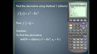 TI83  Derivative at at Point [upl. by Gnuoy]