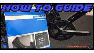 How To Replace Chainrings Shimano 4 Bolt Road Crankset [upl. by Novej395]