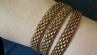 Super Duo Peyote Stitch Wrap Bracelet [upl. by Necaj998]