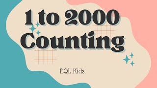 1  2000 Numbers 1 to 1000  1 to 100  Count to 1000  From 1 to 1000  Number Count 1 to 1000 [upl. by Dinan]