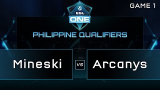 Mineski vs Arcanys  ESL One Manila PH Qualifiers  Game 1 [upl. by Aneekas]