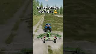 let go windrower get it done 💪 farmingsimulator22 farming gaming fs22 fs22gameplay [upl. by Naerda267]