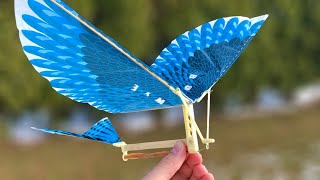 How to Make a Flying Bird Ornithopter  Amazing Toy [upl. by Nevram]