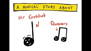 A story about the Crotchet and Quaver notes notation story 1 [upl. by Ocirred]