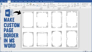 How to Make Custom Page Border Design in Ms Word  Page Border Design for Project [upl. by Elden462]