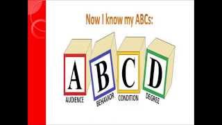 Writing Learning Objectives The ABCD Method [upl. by Trixie655]