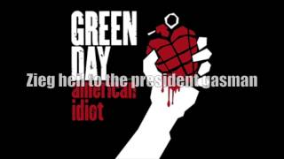 Green Day  Holiday CLEAN LYRICS [upl. by Nomihs]