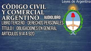 Artículos 914 a 920  Código Civil y Comercial Argentino Audiolibro [upl. by Onitram645]