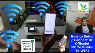 How to Setup  Connect HP Officejet 8012e Printer To WIFI [upl. by Idola]