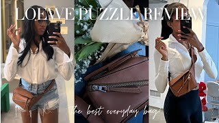 THE BEST EVERYDAY BAG  LOEWE MINI PUZZLE BUM BAG REVIEW  FASHION FLETCHER [upl. by Goldwin]