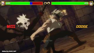 Asta VS Liebe WITH HEALTHBARS  Black Clover [upl. by Arreit]