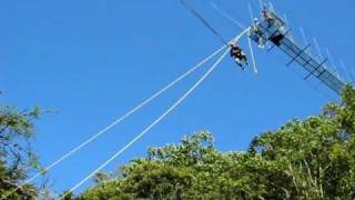 Tarzan Swing  Finale of the Adventura Canopy Tour  Monteverde Costa Rica [upl. by Mages]