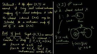 Tietze extension theorem [upl. by Eahsed]