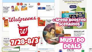 WALGREENS MUST DO DEALS 72883  SPEND BOOSTER SCENARIOS [upl. by Enileuqkcaj]