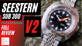 V2 Seestern SUB 300 Doxa Homage watch Full Review What’s new and how does it compare HD [upl. by Novrej]