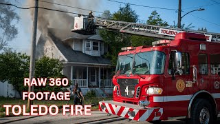 Residential Structure Fire Toledo OH 360 Footage [upl. by England415]