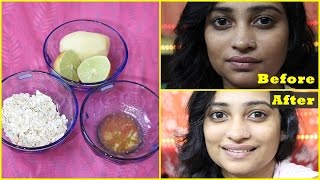 NATURAL Facial at HOME in 10 Minutes for Instant Glowing BRIGHT Fairer Fresh Looking Skin  DIY [upl. by Valenka448]