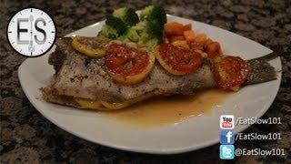 How to Bake Whole Bass Fish [upl. by Elcin428]