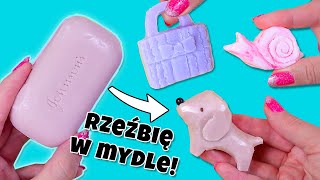 RZEŹBIĘ W MYDLE Pomysły na mydła  sposób na relaks asmr [upl. by Kinny]