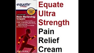 Equate Ultra Strength Pain Relief Cream [upl. by Carlen]