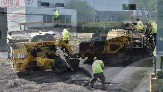 Cassidy Paving  051923 Woburn paving a car dealership parking lot [upl. by Guido]