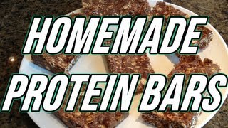 EASIEST HOMEMADE PROTEIN BARS ONLY 4 INGREDIENTS [upl. by Tesler57]