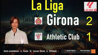 LALIGA Girona vs Athletic Club english [upl. by Aisiat]