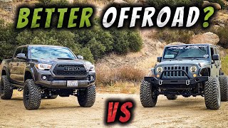 TACOMA vs JEEP WRANGLER OffRoad Battle [upl. by Stallworth]