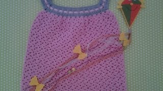 Vestido de verano para niña a crochet [upl. by Kcirederf]