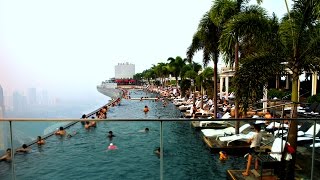 Marina Bay Sands SkyPark Infinity Pool Singapore [upl. by Norene]