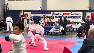 081524  Fiestas International Karate Championships  Kai Herskind vs Sunny Sorter  Kumite [upl. by Trebloc793]