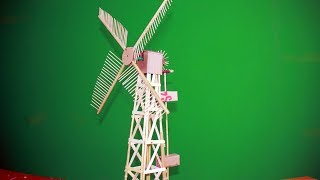 Make your Own Working Model of Windmill for schools Science Exhibition Project [upl. by Amery42]