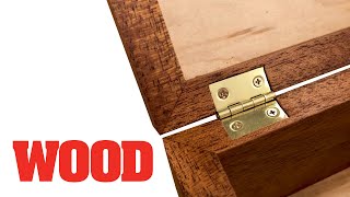 How To Mortise Box Hinges  WOOD magazine [upl. by Akere558]