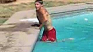 some sick flips in pool back flip [upl. by Ihteerp]