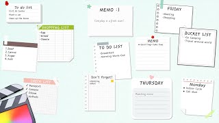 12 Free Memo Pad Templates for Final Cut Pro  TIP278 무료 파이널컷 메모 패드 템플릿 공유 [upl. by Nancey]