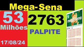 Mega Sena 2763 55 milhões de Reais  Palpite  Sorteios  resultado [upl. by Ahseital433]