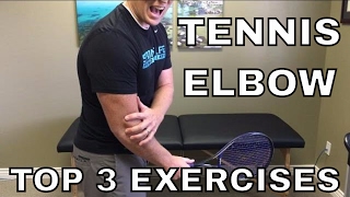 Tennis Elbow Top 3 Exercises Lateral Epicondylitis [upl. by Milan154]