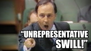 Unrepresentative swill 1989 The collected insults of former PM Paul Keating  ABC News [upl. by Aerdua]