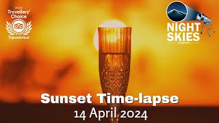 Sunset Timelapse 14 April 2024 [upl. by Kipton]