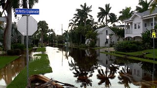 SWAMPED Downtown Punta Gorda roads still underwater a day after Hurricane Debby [upl. by Nuarb]