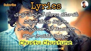 Chustu Chustune Rojulu Gadichaye Song Lyrics Telugu  Deepthi Sunaina song new [upl. by Goodman165]