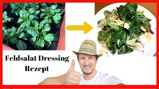 Feldsalat Dressing Rezept 🔴 frisch vom Balkon Garten [upl. by Edin]