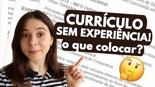 CURRÍCULO PRIMEIRO EMPREGO O QUE COLOCAR QUANDO VOCÊ AINDA NÃO TEM EXPERIÊNCIA [upl. by Tiny236]