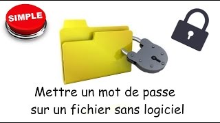 Tuto7 Comment mettre un mot de passe sur un dossier sans logiciel Windows 88110 [upl. by Ahsiemac696]