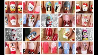 ♥ COMPILACIÓN de DISEÑOS de UÑAS NAVIDEÑOS ♥ Deko Uñas [upl. by Alyaj]